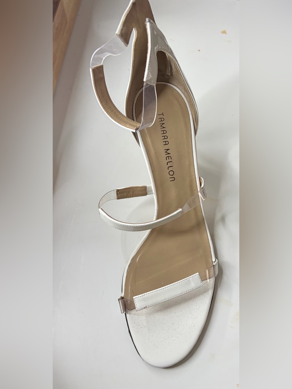 Tamara Mellon Frontline White Patent Women's Pump
